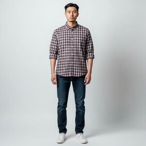 Untuckit Men Red Green Plaid Wrinkle Free Cotton Button Down Shirt XX Large